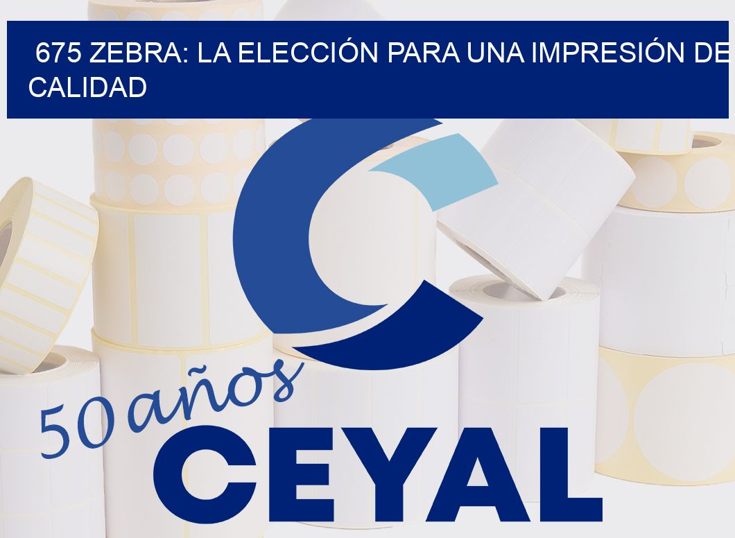 675 ZEBRA: LA ELECCIÓN PARA UNA IMPRESIÓN DE CALIDAD | Zebra Etiquetadora