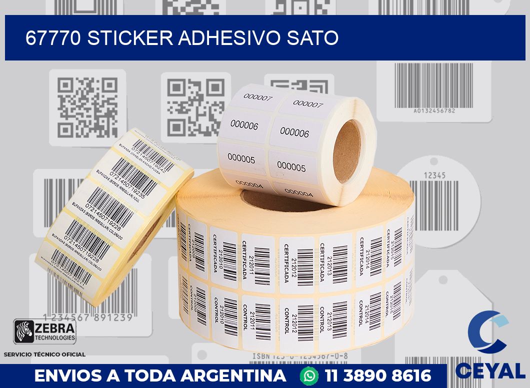 Sato Printer Sticker 67770 STICKER ADHESIVO SATO | Zebra Etiquetadora