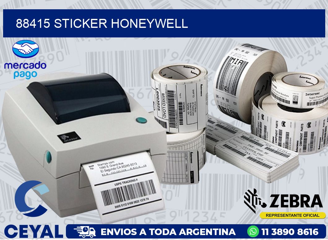 88415 STICKER HONEYWELL | Zebra Etiquetadora