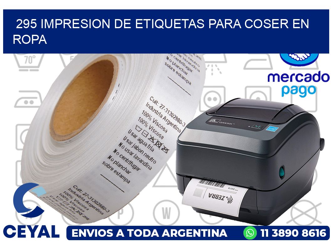 295 IMPRESION DE ETIQUETAS PARA COSER EN ROPA