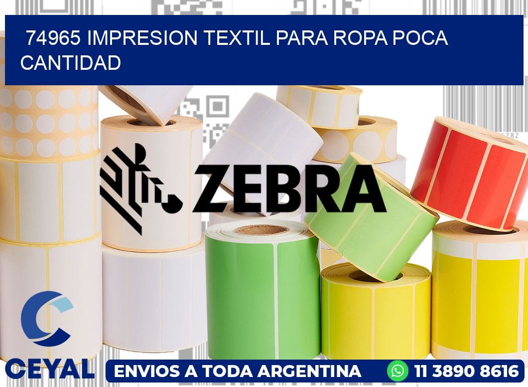 74965 IMPRESION TEXTIL PARA ROPA POCA CANTIDAD | Zebra Etiquetadora