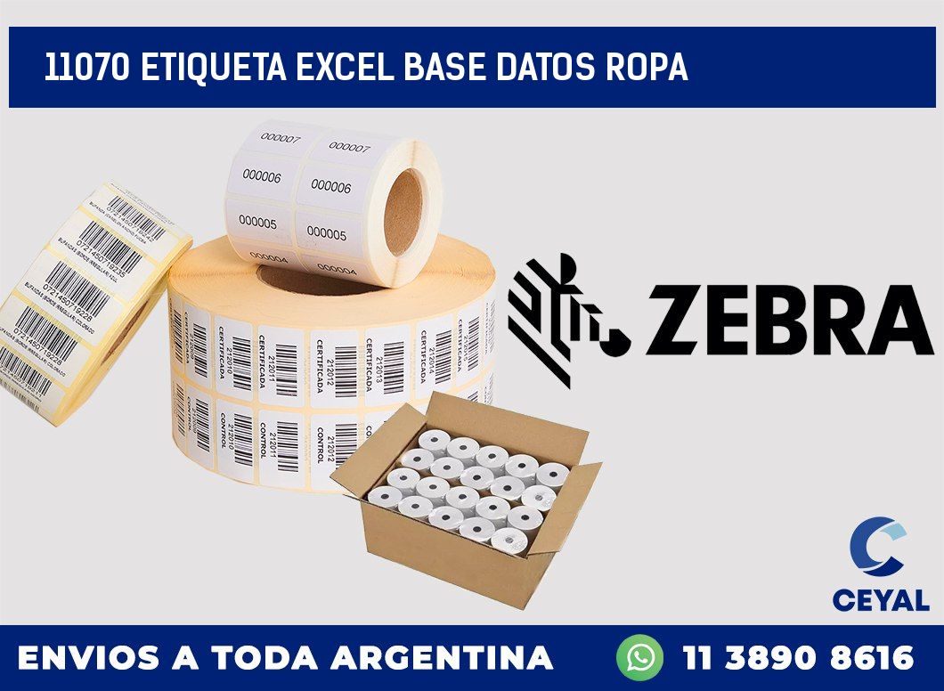 11070 etiqueta excel base datos ropa