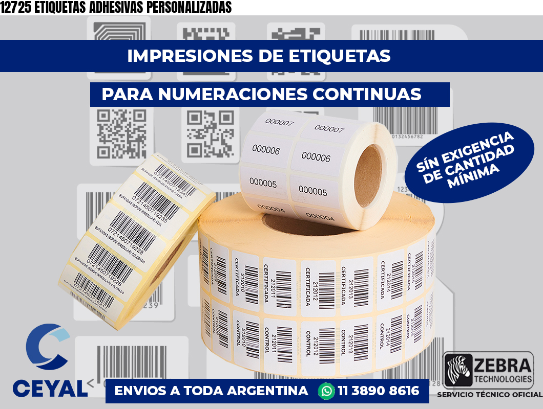 12725 ETIQUETAS ADHESIVAS PERSONALIZADAS