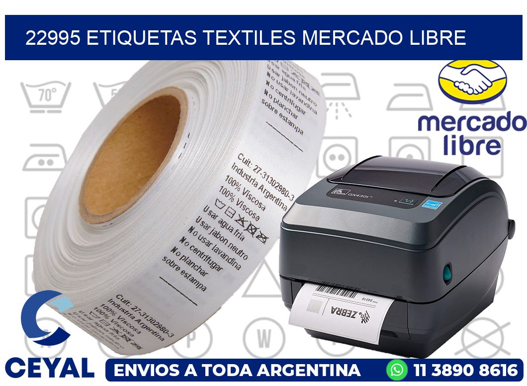 22995 ETIQUETAS TEXTILES MERCADO LIBRE