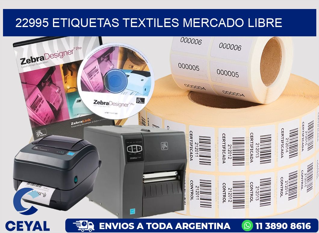 22995 ETIQUETAS TEXTILES MERCADO LIBRE