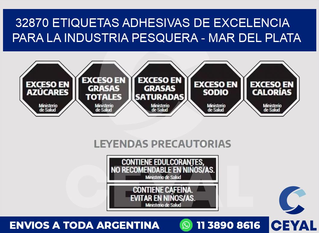 32870 ETIQUETAS ADHESIVAS DE EXCELENCIA PARA LA INDUSTRIA PESQUERA - MAR DEL PLATA