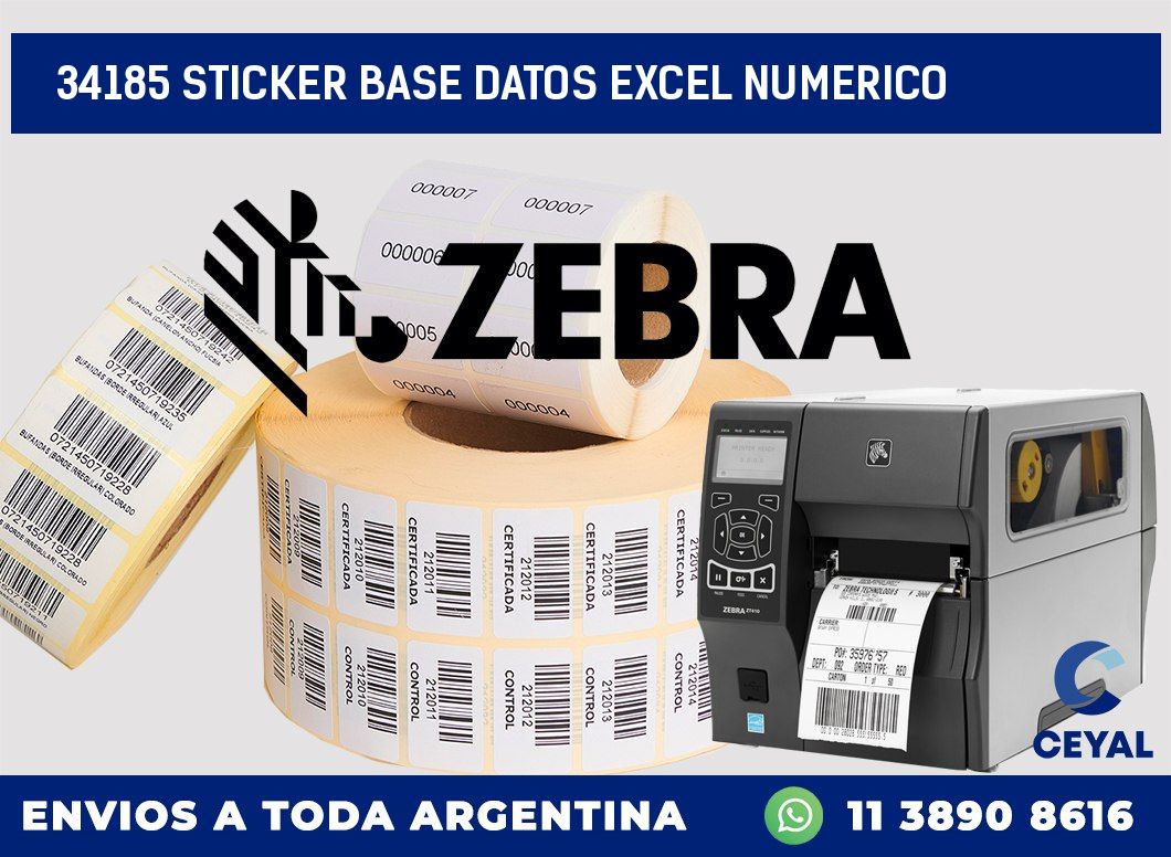 34185 sticker base datos excel numerico