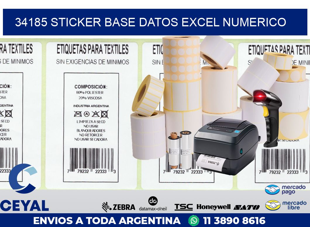 34185 sticker base datos excel numerico