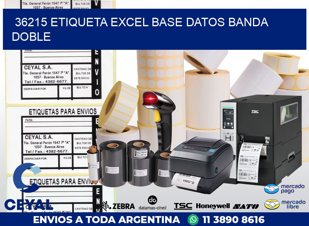 36215 etiqueta excel base datos banda doble