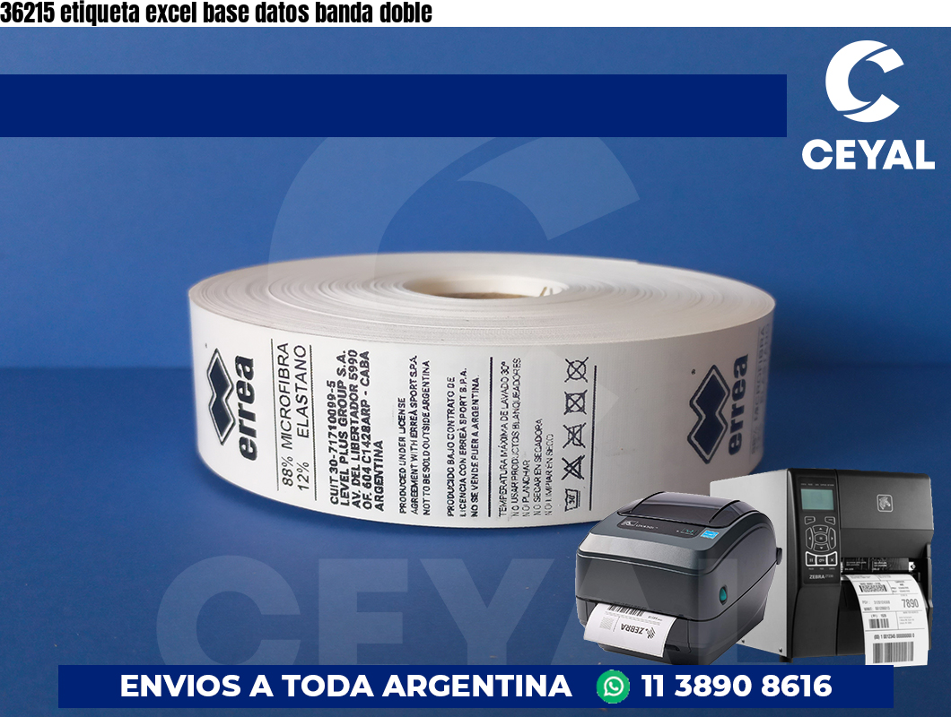 36215 etiqueta excel base datos banda doble