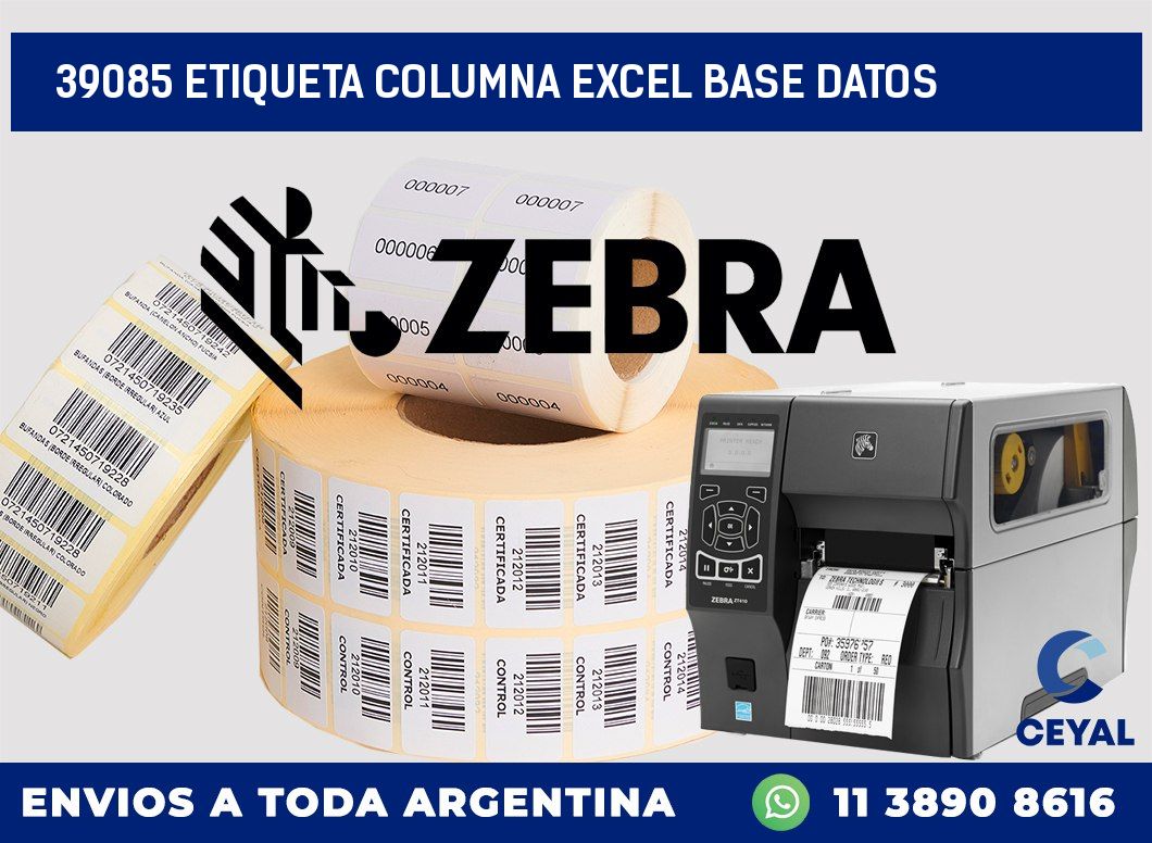 39085 etiqueta columna excel base datos