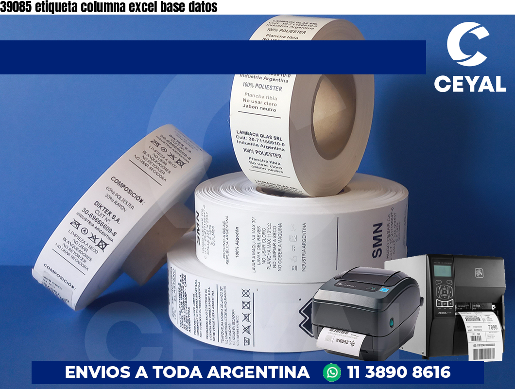 39085 etiqueta columna excel base datos