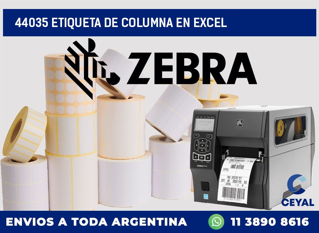 44035 Etiqueta de columna en Excel