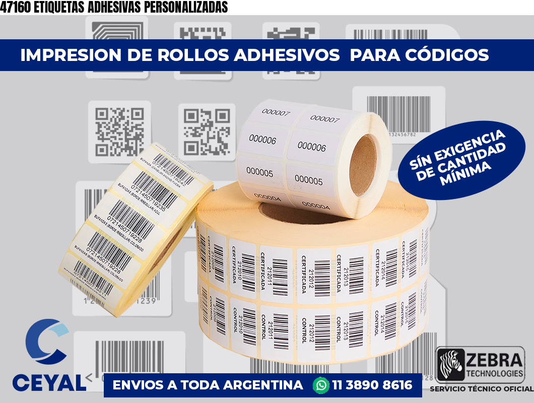 47160 ETIQUETAS ADHESIVAS PERSONALIZADAS