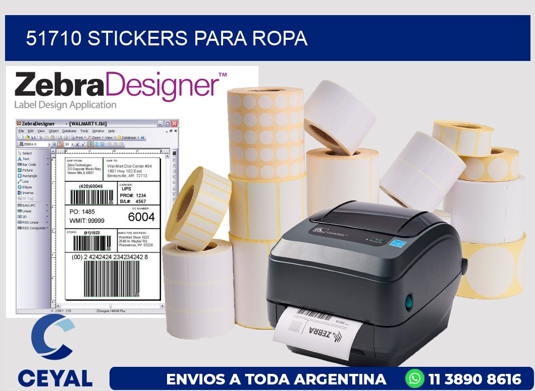 51710 STICKERS PARA ROPA