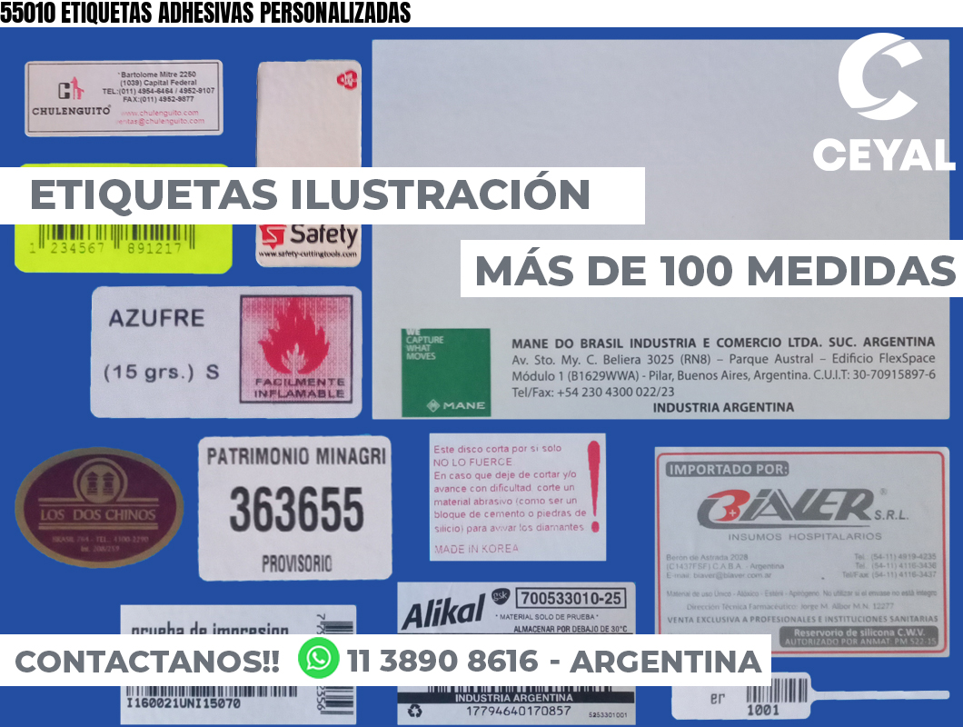 55010 ETIQUETAS ADHESIVAS PERSONALIZADAS