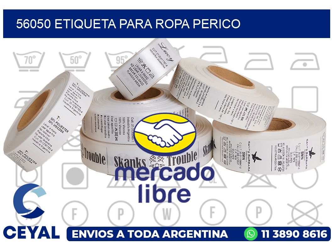 56050 ETIQUETA PARA ROPA PERICO