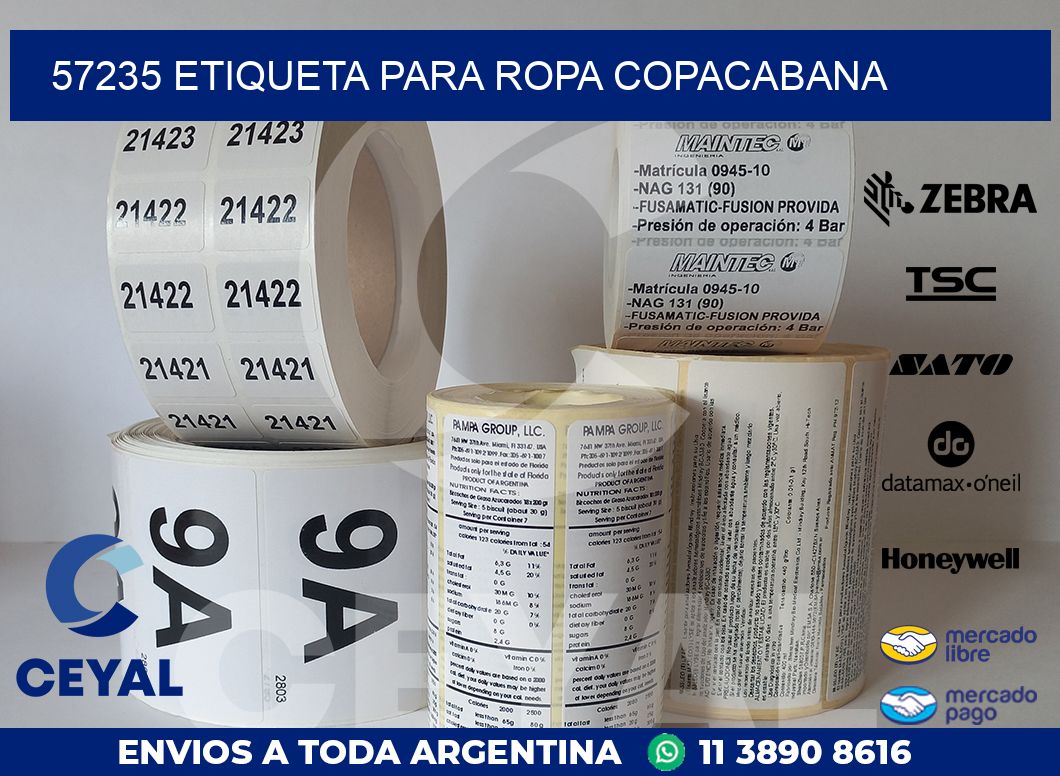 57235 ETIQUETA PARA ROPA COPACABANA