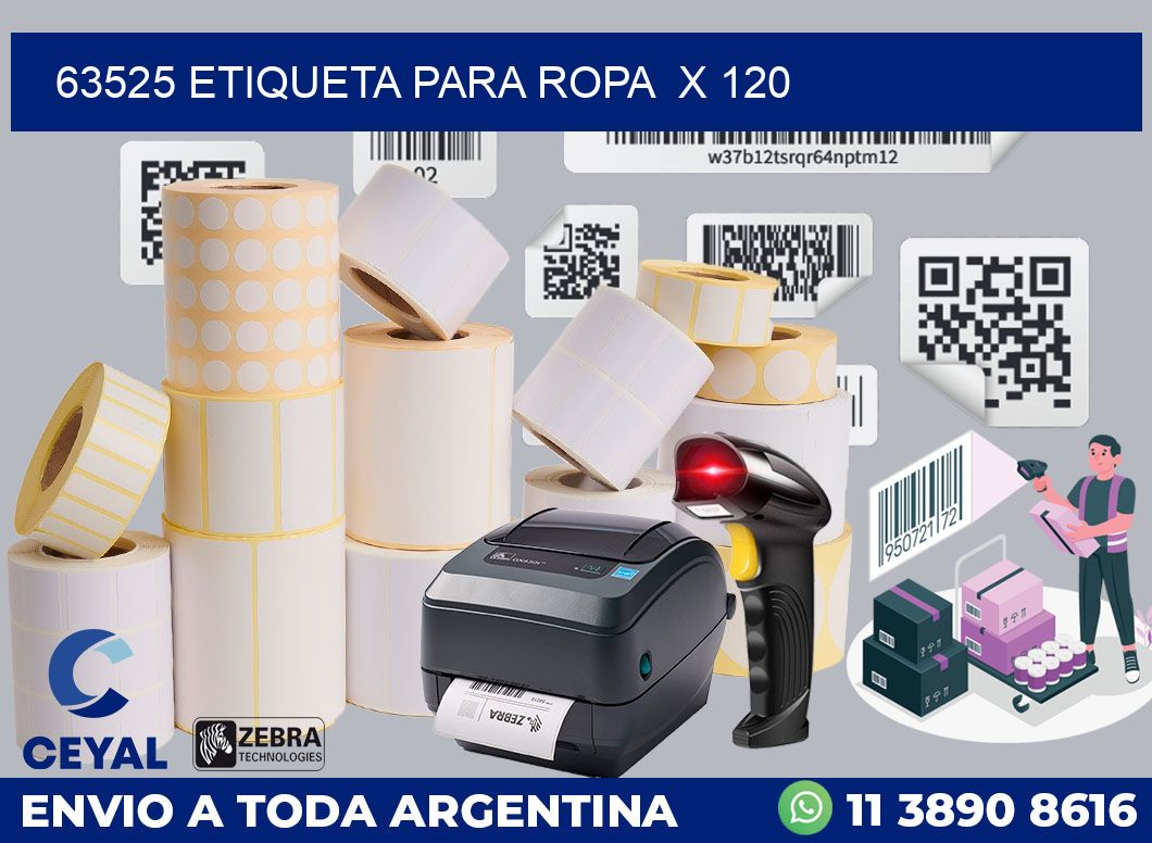 63525 ETIQUETA PARA ROPA  X 120