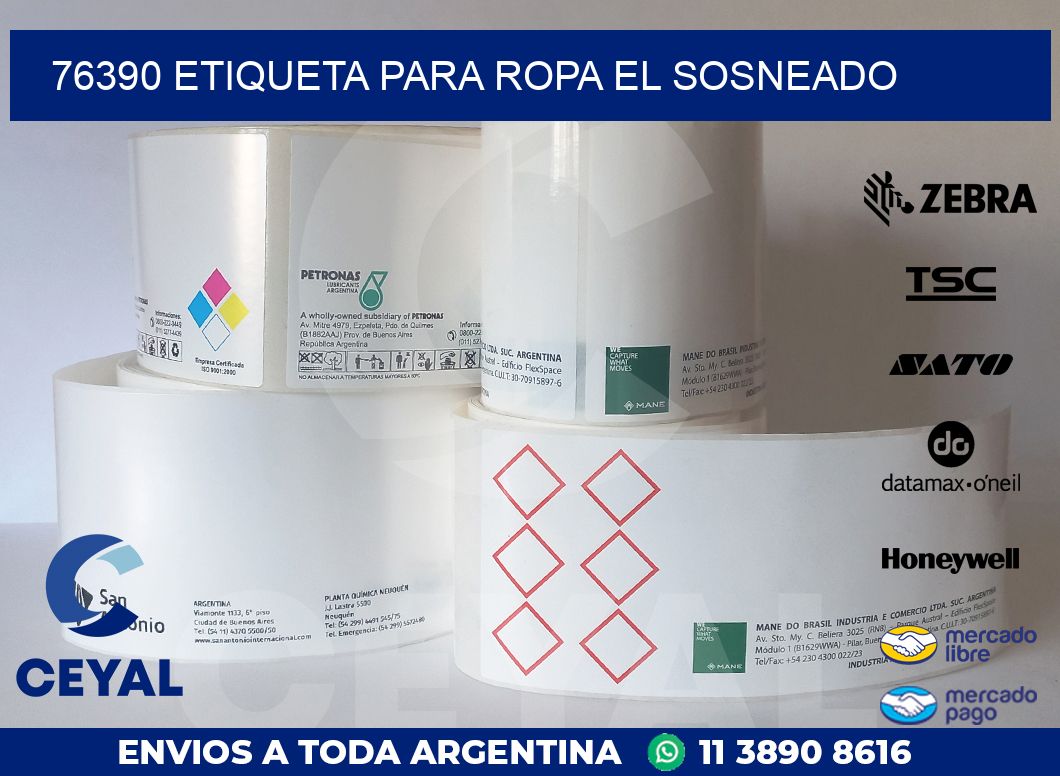 76390 ETIQUETA PARA ROPA EL SOSNEADO