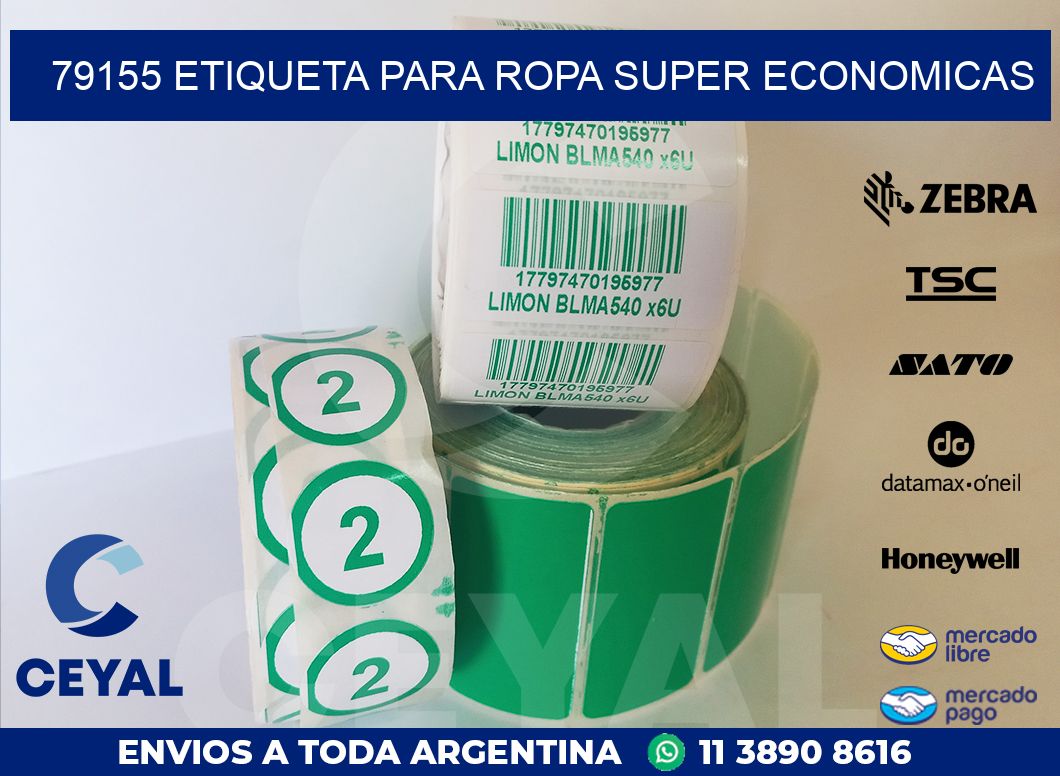 79155 ETIQUETA PARA ROPA SUPER ECONOMICAS