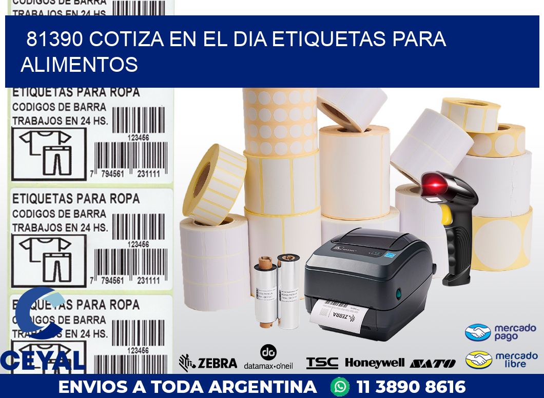 81390 COTIZA EN EL DIA ETIQUETAS PARA ALIMENTOS