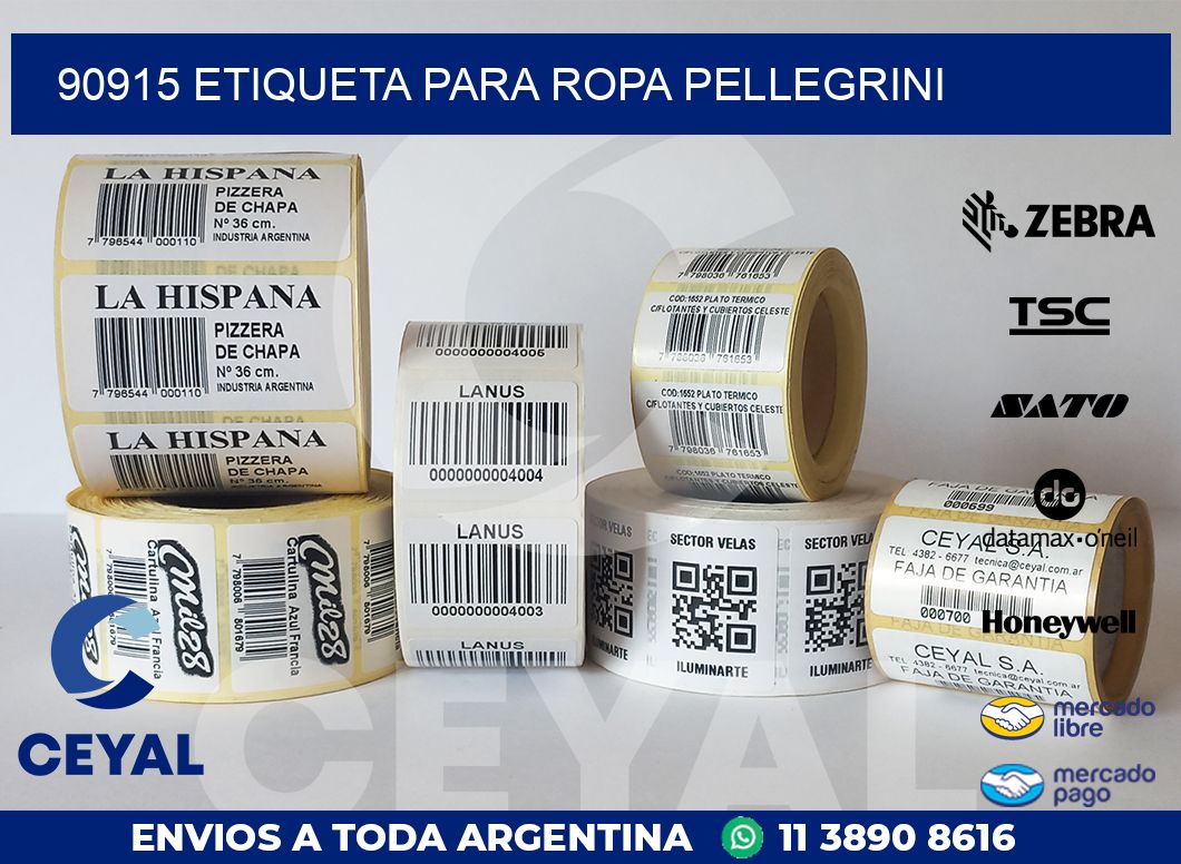 90915 ETIQUETA PARA ROPA PELLEGRINI