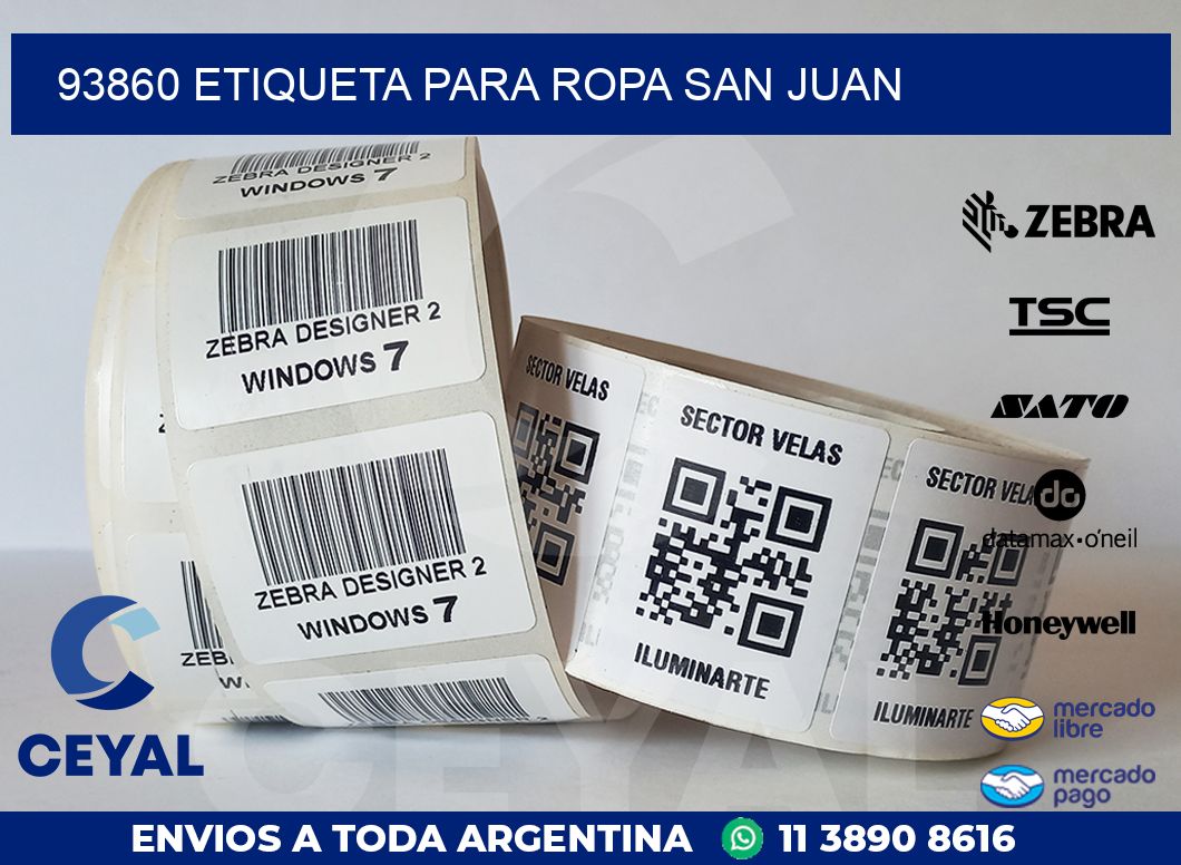 93860 ETIQUETA PARA ROPA SAN JUAN