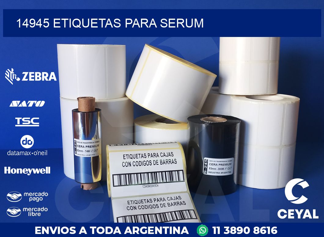 14945 ETIQUETAS PARA SERUM