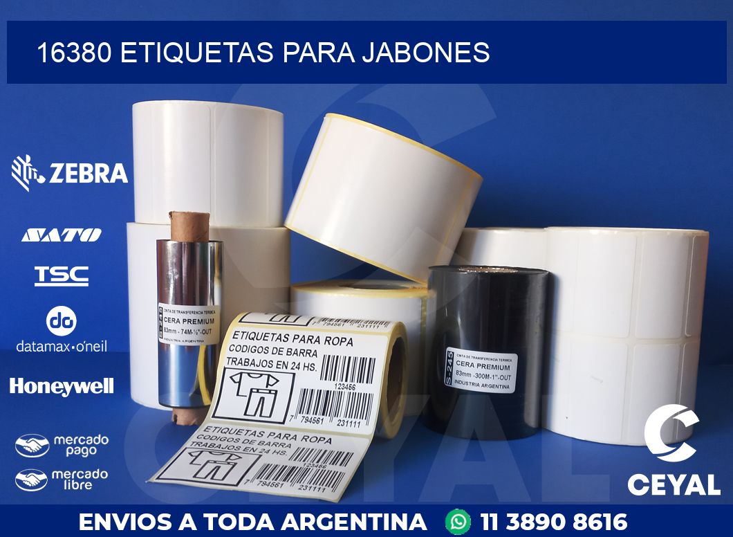 16380 ETIQUETAS PARA JABONES