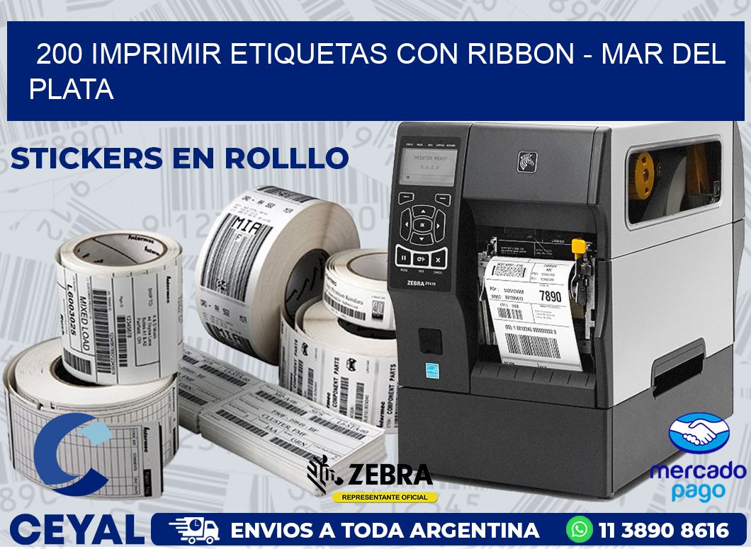 200 IMPRIMIR ETIQUETAS CON RIBBON - MAR DEL PLATA