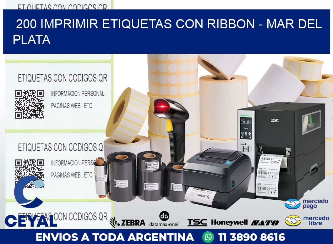 200 IMPRIMIR ETIQUETAS CON RIBBON – MAR DEL PLATA