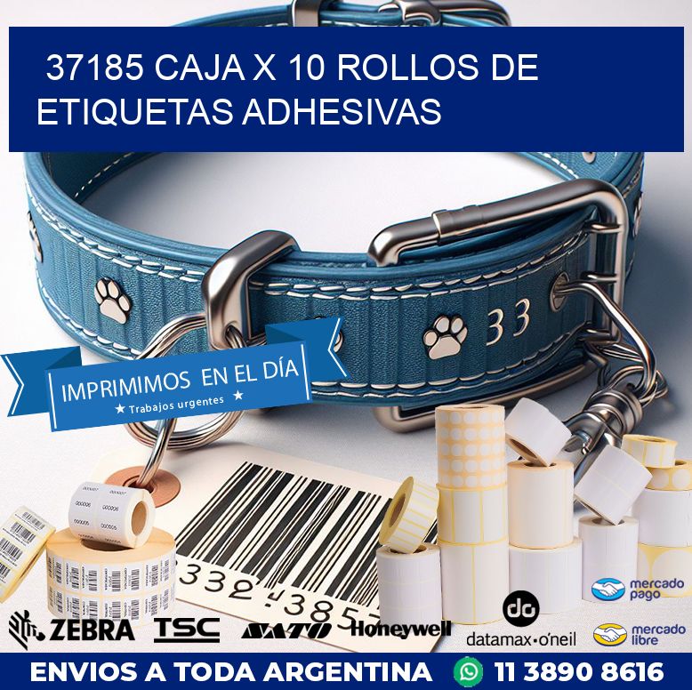 37185 CAJA X 10 ROLLOS DE ETIQUETAS ADHESIVAS