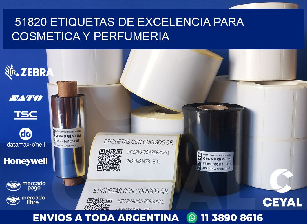 51820 ETIQUETAS DE EXCELENCIA PARA COSMETICA Y PERFUMERIA