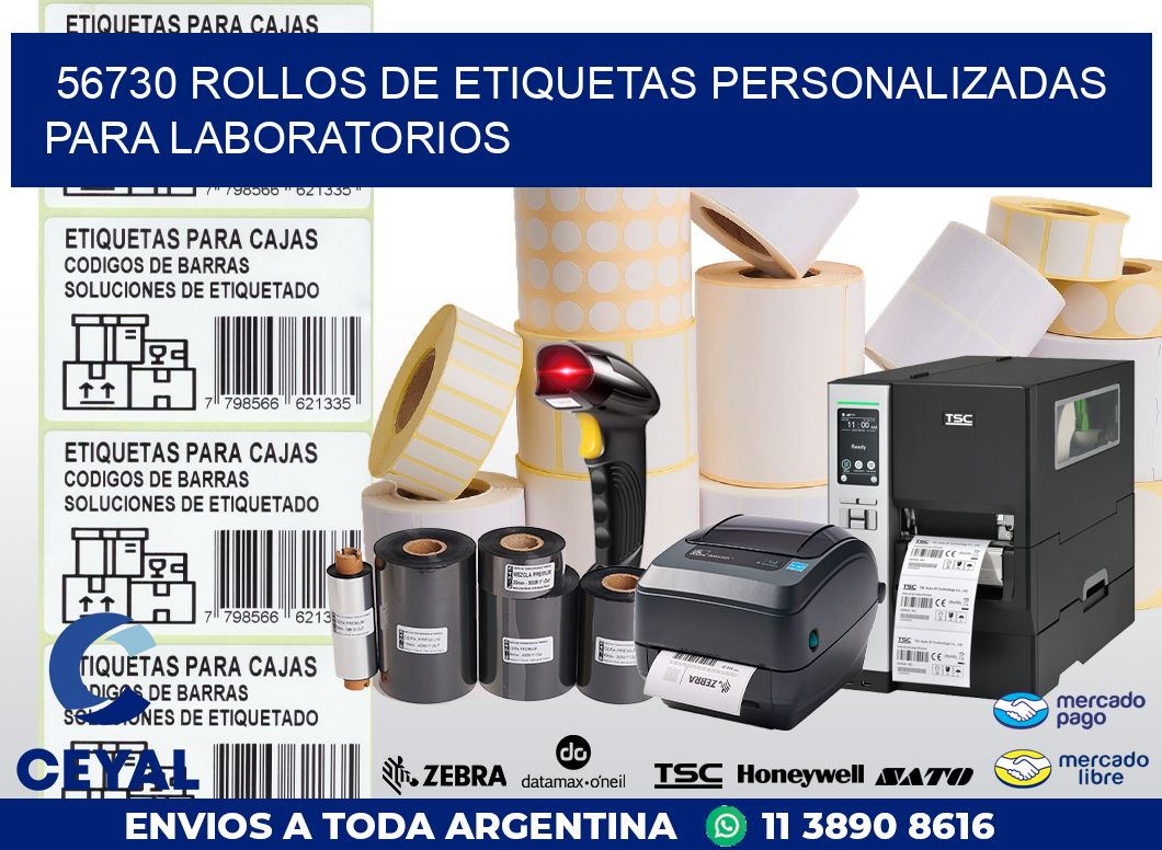 56730 ROLLOS DE ETIQUETAS PERSONALIZADAS PARA LABORATORIOS