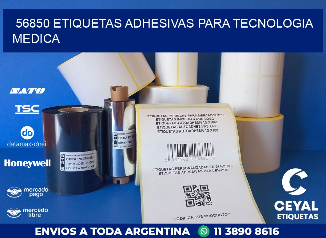 56850 ETIQUETAS ADHESIVAS PARA TECNOLOGIA MEDICA