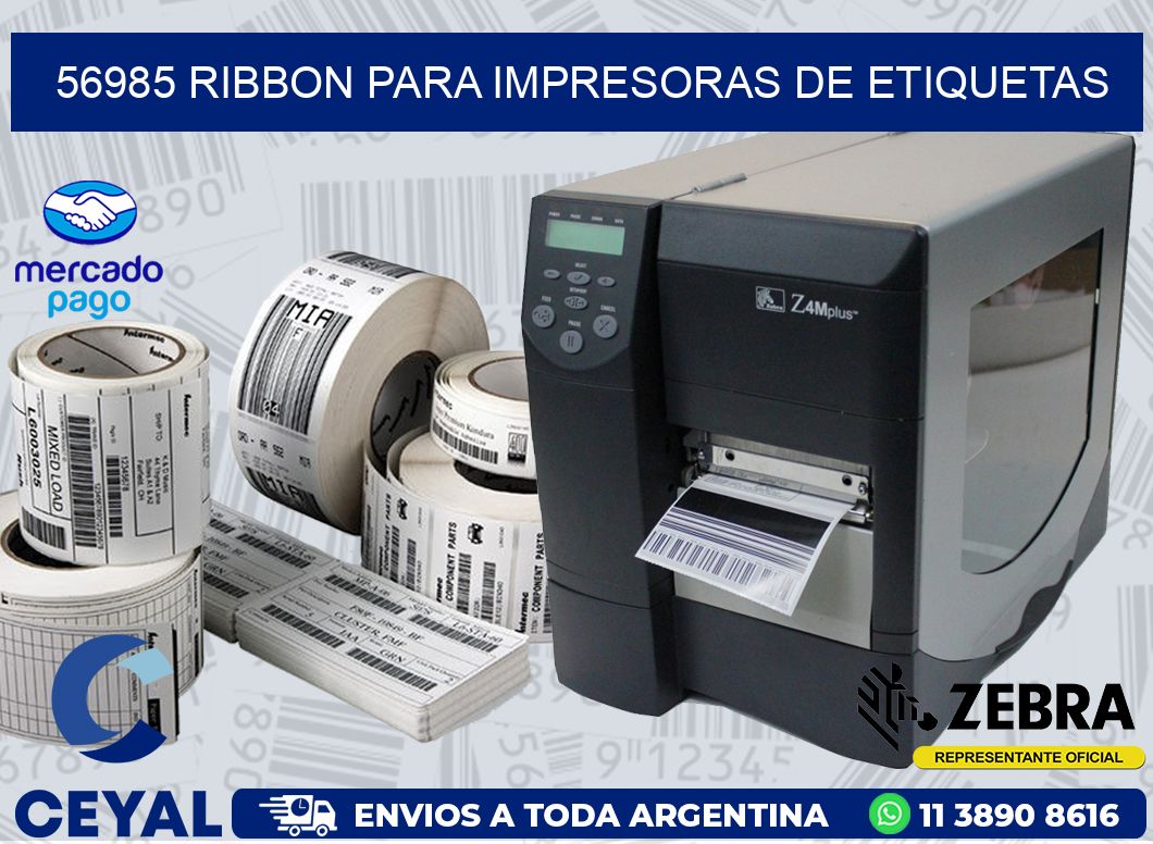 56985 RIBBON PARA IMPRESORAS DE ETIQUETAS