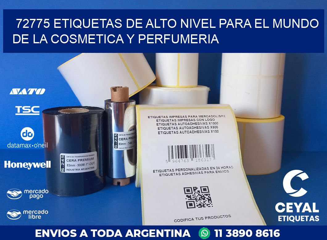 72775 ETIQUETAS DE ALTO NIVEL PARA EL MUNDO DE LA COSMETICA Y PERFUMERIA