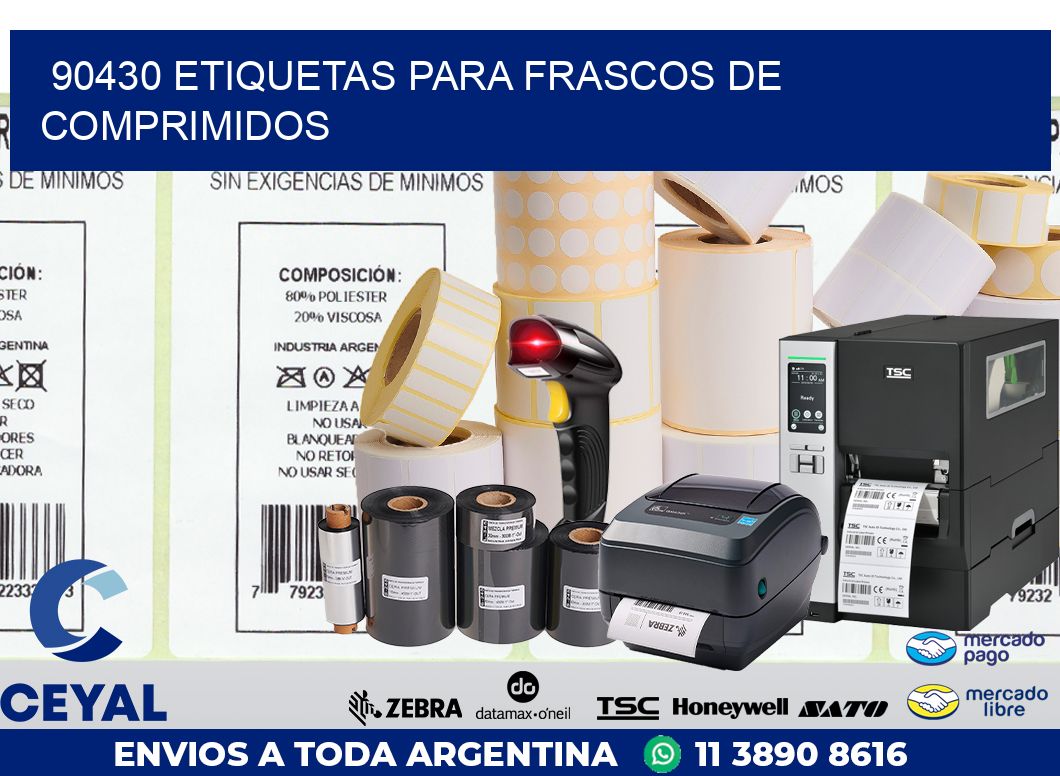 90430 ETIQUETAS PARA FRASCOS DE COMPRIMIDOS