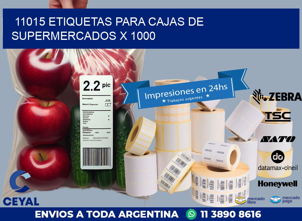 11015 ETIQUETAS PARA CAJAS DE SUPERMERCADOS X 1000