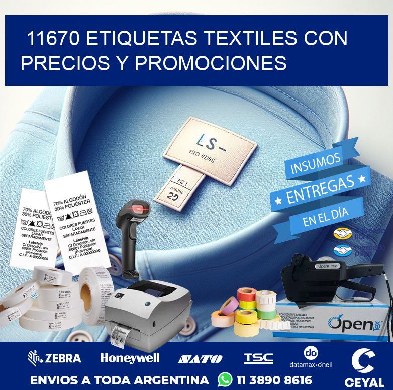 11670 ETIQUETAS TEXTILES CON PRECIOS Y PROMOCIONES
