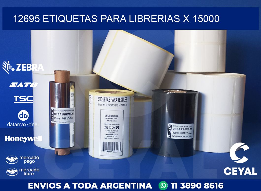 12695 ETIQUETAS PARA LIBRERIAS X 15000