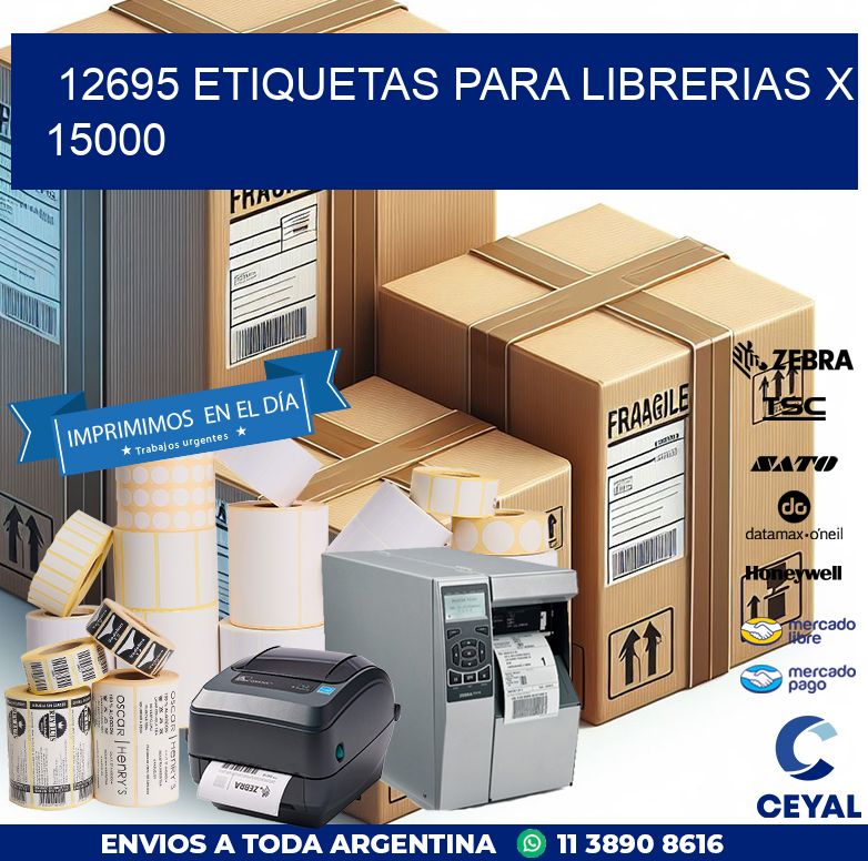 12695 ETIQUETAS PARA LIBRERIAS X 15000