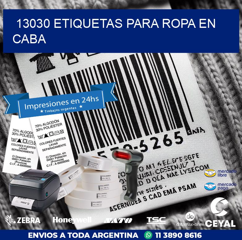 13030 ETIQUETAS PARA ROPA EN CABA