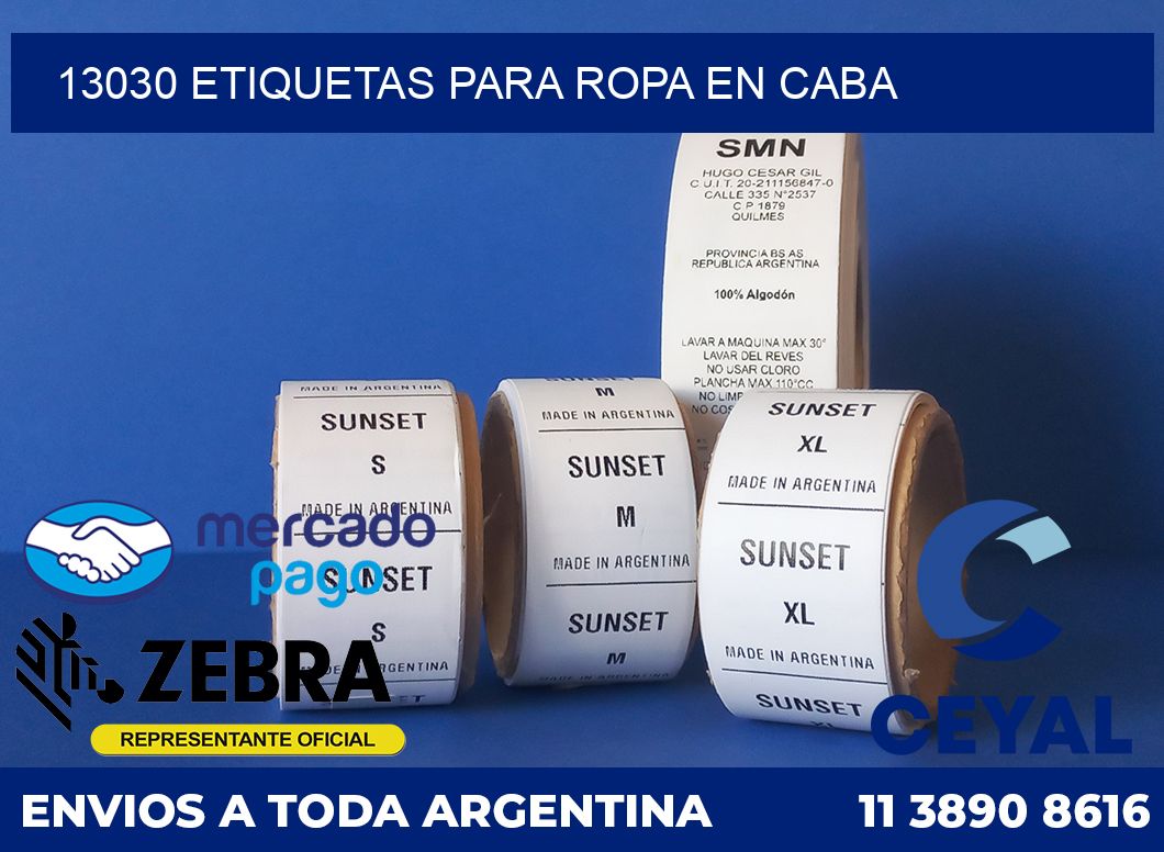 13030 ETIQUETAS PARA ROPA EN CABA