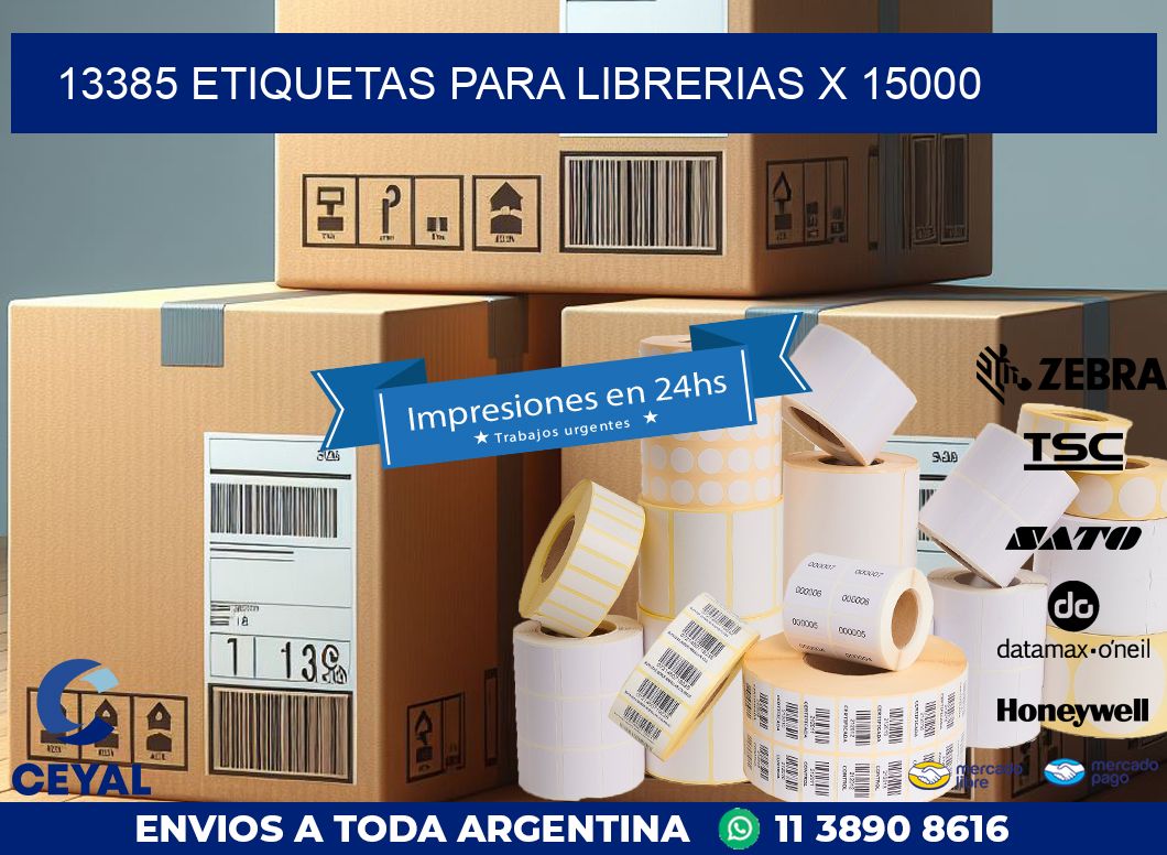 13385 ETIQUETAS PARA LIBRERIAS X 15000
