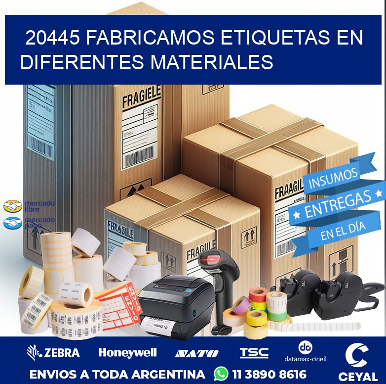 20445 FABRICAMOS ETIQUETAS EN DIFERENTES MATERIALES