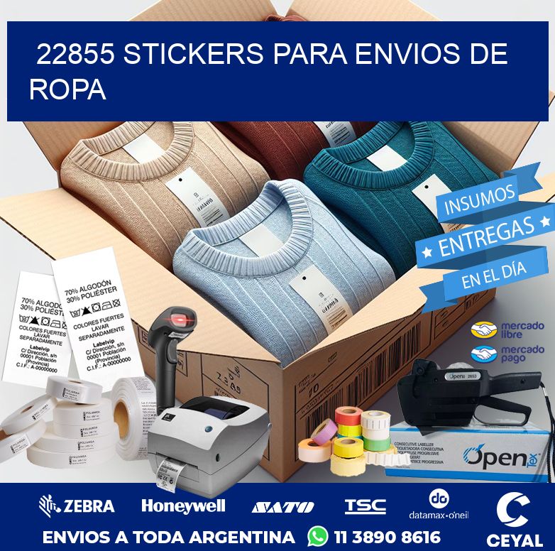 22855 STICKERS PARA ENVIOS DE ROPA