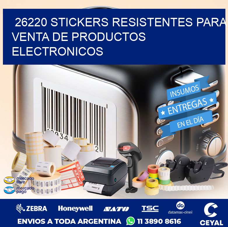 26220 STICKERS RESISTENTES PARA VENTA DE PRODUCTOS ELECTRONICOS
