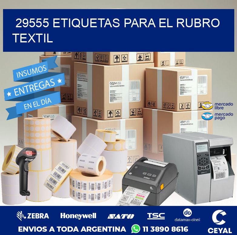 29555 ETIQUETAS PARA EL RUBRO TEXTIL